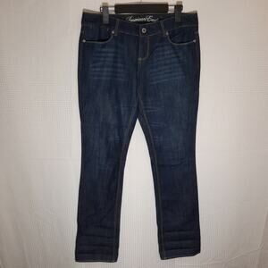 American Eagle 77 Straight Jeans Women’s 10 Long Blue Denim High Rise Cotton